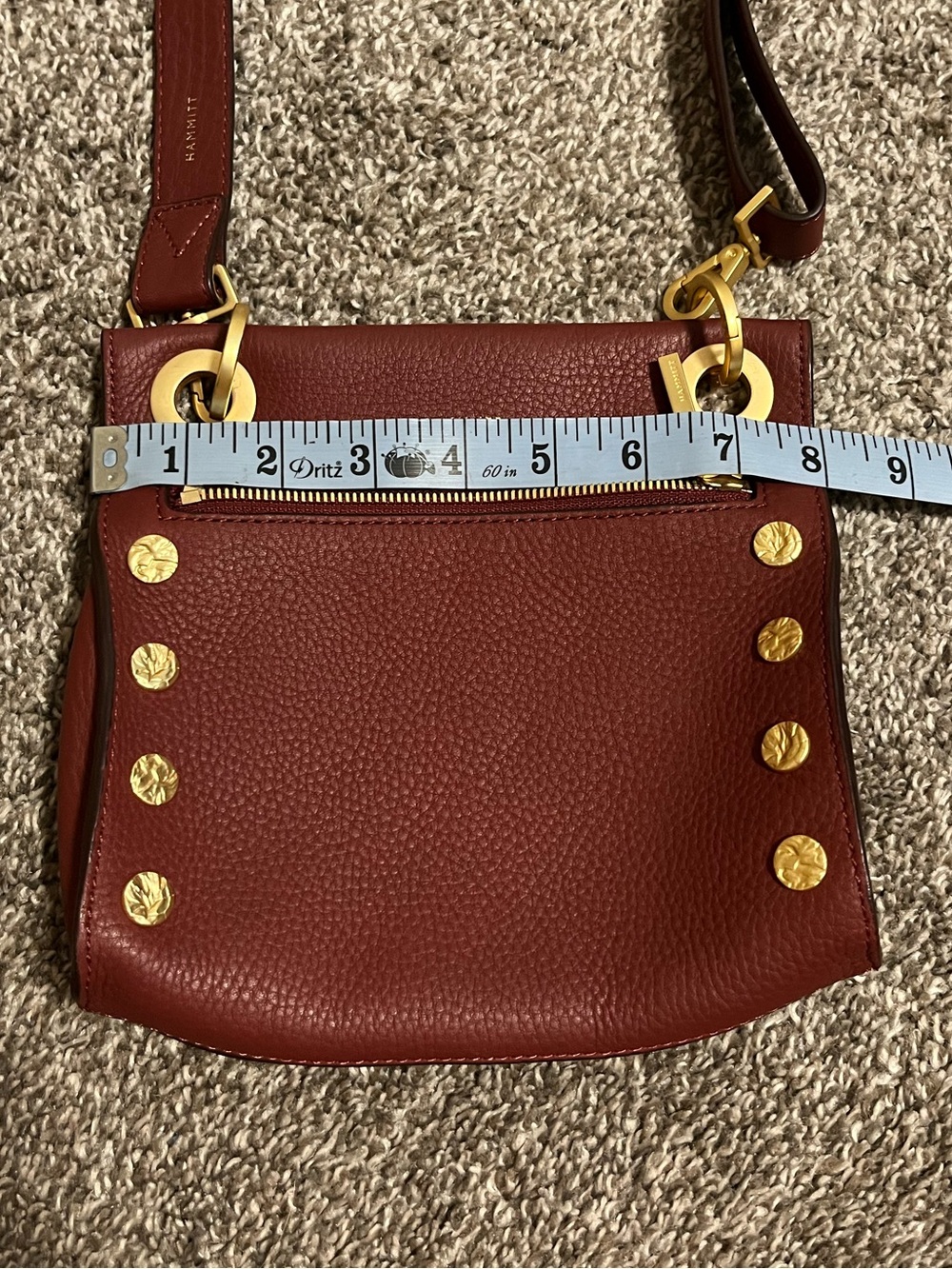 Hammitt Tony Small Maroon Burgundy Gold Hardware Crossbody - Picture 10 of 11